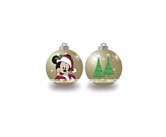 ARDITEX WD13423 Pack de 6 Bolas árbol de Navidad diámetro 8cm. de Disney-Mickey
