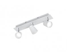 Trio Narcos-Foco LED, 6 W, 550 LM, 3000K Metal Estera Blanca IP20, 3 bombillas