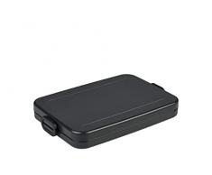Mepal - Fiambrera Take A Break plana - Lonchera Ideal Para Bolsa De PortÃ¡til O Mochila - Lunch Box De Forma Plana para 2 Bocadillos O 4 Rebanadas De Pan - 800 ml - Nordic Black