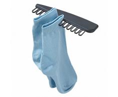 Metaltex Juego de Colgadores de Calcetines para Tendedero, Negro, 17 x 6 cm, 2 Unidades