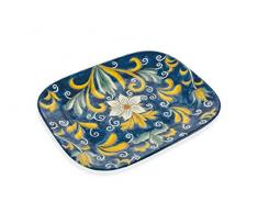 Villa dEste Home Tivoli - Plato Decorativo, Dolomite, Azul, Talla única