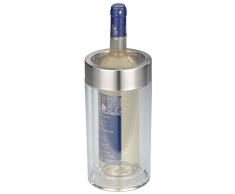 Axentia - Enfriador de Botellas Transparente, Recipiente para Enfriar Vino, Cava, champán o refrescos, Enfriador de Bebidas de Doble Pared, tamaño: Aprox. diámetro de 12 x Altura de 23 cm