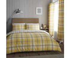 Catherine Lansfield Kelso Juego sábanas Cama 150, Cotton, Ocre, 230x280+2(50x85), 3