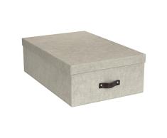 Bigso Box of Sweden Juego de 3 cajas multiusos para el dormitorio, el cuarto infantil, el despacho o el baño â Cajas con tapa â Cajas apilables con aspecto de lino â beige