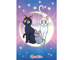 GB eye ABYDCO792 Maxi Poster Sailor Moon Luna, Artemis & Diana 61 x 91.5cm