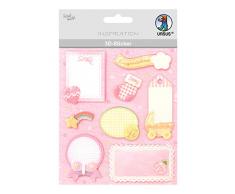 URSUS Pegatinas 3D Baby compuesta por varios niveles, materiales de alta calidad, autoadhesivas, para decorar tarjetas de felicitaciÃ³n, scrapbooking y otras manualidades, carbÃ³n, talla Ãºnica
