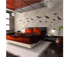 Ambiance-Live Adhesivo Decorativo para Pared gaviotas 2 – 30 x 55 cm. Negro