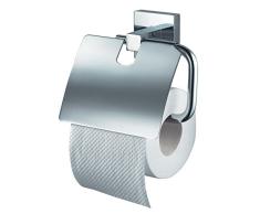 Haceka Mezzo Chrome Portarrollo con Visera, Metal, Gris, 12.5x14.5x5.1 cm