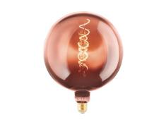 EGLO LED E27 Globo regulable, LED en espiral de gran tamaño, bombilla vintage extragrande vaporizada en cobre de diseño retro, 4 vatios, 40 lúmenes, blanco cálido, 1600k, G200, à 20 cm