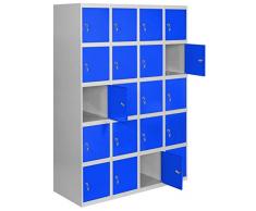SimonRack SIMONLOCKER Prof. Mon. 5 Doors 4/20 300 (1200) GR/AZ Taquilla Metalica, Gris/Azul, Grande
