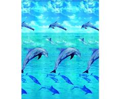 Kleine Wolke 5201148305 Dolphin - Cortina de Ducha (180 x 200 cm), diseÃ±o de Delfines, Multicolor