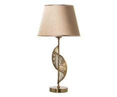 DRW Lampara de sobremesa de Metal con Pantalla en Bronce 30x60cm
