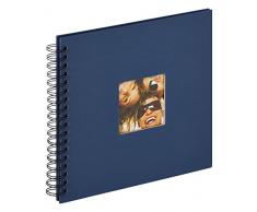 Walther Design SA-108-L álbum de Caracol Fun, 26 x 25 cm, 40 páginas Negras, con el Corte para un Foto, Azul