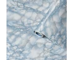 Venilia Lámina adhesiva | Mármol azul aspetto pietra Azul | 45cm x 2m, Espesor 95μ | Vinilo autoadhesivo para muebles o cocina, decorativas papel pintado pared | PVC sin ftalatos | Fabricado en UE