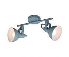 Briloner Leuchten - Lámpara de Techo, luz de techo, 2 x E14, max. 40W, menta-blanco