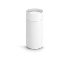 Fellow Carter Move - Taza con tapa para sorbos de 360º â Vaso de café para llevar con interior de cerámica, acero inoxidable aislado al vacÃo, blanco mate, taza de 12 onzas
