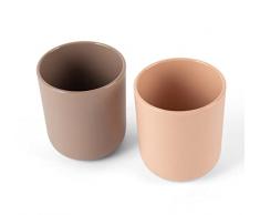 Dantoy - Juego de tazas pequeÃ±as de base biolÃ³gica - Mocca & Nude (6232)