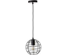 Jandei- Lampara de Techo Colgante Bola - E27 - Proteccion IP20 - Inteiror - 220-240Vac - Estilo Industrial Vintage Metal Alambre