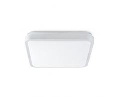 Faro Barcelona Iris 63394 - Plafón (bombilla incluida) LED, 20W, cuerpo de ppb y difusor de pmma opal, color gris