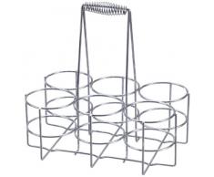 kela Botellero Aluminio para 6 Botellas, Metal, M