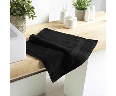 DOUCEUR DINTERIEUR - Toalla de baÃ±o (50 x 90 cm), de Esponja Lisa, Color Negro