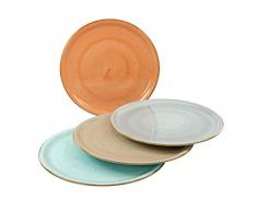 Creatable 17728, Serie Vintage Nature, Juego de vajilla Plato para Pizza (30Â cm 4Â Piezas Platos de Pizza, Porcelana, Multicolor, 29.5Â x 29.5Â x 11.5Â cm, 4Â Unidades