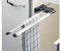 Hailo 3132101 Secco ALU Line - Toallero de 2 Brazos para empotrar (Aluminio)