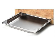 Continenta Acero Inoxidable, cajón Apto para artículo CTA4027, Tabla de Cocina Profesional, tamaño: 35,5 x 32,5 x 4 cm