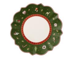 Villeroy & Boch 14-8585-2661 Plato para Pan Toys Delight, para Navidad, 17 cm, Porcelana, Verde, 18.5x18.0x7.5 cm