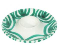 Gmundner 0100BEGL12 - Huevera, 12 centímetros, color verde y blanco