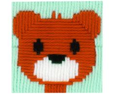 Vervaco Little Oso de Peluche Kit de Punto de Cruz, Multi-Color