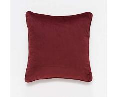 Sancarlos ALMA -Cojín liso tacto Terciopelo, 100% Poliéster, Color Rojo, Tamaño 45x45 cm
