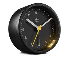 Braun BC-12-B Reloj Despertador Clásico Analógico, Color Negro