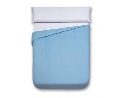 Sancarlos - Funda nÃ³rdica lisa, 100% AlgodÃ³n, Color azul, Cama de 135 cm