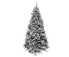Arbol De Navidad Nevado 240 cm. 1500 Ramas. Hojas De PVC con Nieve Artifical