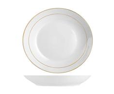HOME Coupe Servicio Platos Vajilla 18Â Piezas, Porcelana, Blanco
