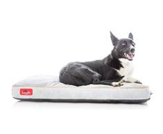Brindle Cama de Espuma viscoelÃ¡stica Brillante para Perro con Funda extraÃ­ble Lavable, 86,36 x 55,88 cm, Piedra