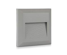 V-TAC Foco LED Marcador Cuadrado Blanco 2 W para Exterior