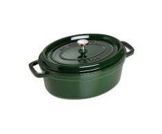 STAUB Cocotte Ovalada, Hierro Fundido, Albahaca, 29 cm