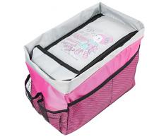WALSER Organizador para el asiento trasero, Bolsa para el asiento del coche de los niños, Caja del maletero, Caja del coche rosa
