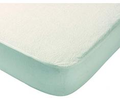 Todocama - Protector de colchón, de Rizo, Ajustable, 100% Impermeable con Tratamiento antiácaros, Fabricado con algodón biorgánico. (Cama 90 x 190/200 cm)