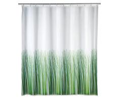 WENKO Cortina de ducha Naturaleza antimoho - antibacterial, lavable, PoliÃ©ster, 180 x 200 cm, Blanco