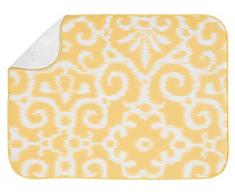InterDesign Ikat Tapete, tamaño Extra Grande, 61 x 46 cm, Color Amarillo y Blanco, Poliéster, Centimeters