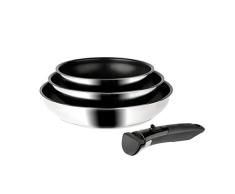 Sitram Arpege Juego de 3 sartenes de Acero Inoxidable, INOX