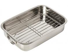 GSW 809306 Sartén Cuadrada con Inserto 809252 Acero Sartén Cuadrada con Vaso (30 cm, Acero Inoxidable, Plata, 32,6 x 23,5 x 6,1 cm, 2 Unidades
