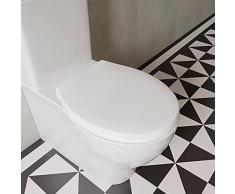 Croydex WL601722H Flexi-Fix Constance - Asiento de inodoro antibacteriano para cierre lento, color blanco, 43 x 38 x 5 cm