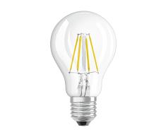 OSRAM LED Superstar Classic A, casquillo: E27, regulable, blanco cálido, 2700 K, 4,50 W, reemplazo para bombilla incandescente de 40 W, transparente, LED Retrofit CLASSIC A DIM, paquete de 6