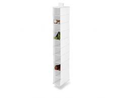 Honey-Can-Do Organizador de Armario Vertical Colgante con 10 Estantes, Tela, Blanco, 5.08x17.78x32.39 cm