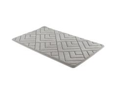 Beldray LA084699GRYUFEU7 Antibac Memoria De Espuma Alfombrilla de baño Alfombrilla de Ducha, Antideslizante Alfombra, baño, Alfombra Suelo, Gris, Super Suave Y Cómodo, 50 x 80 cm