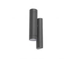 Faro Barcelona Steps 75501 - Aplique, 35W, aluminio y difusor de cristal templado, color gris